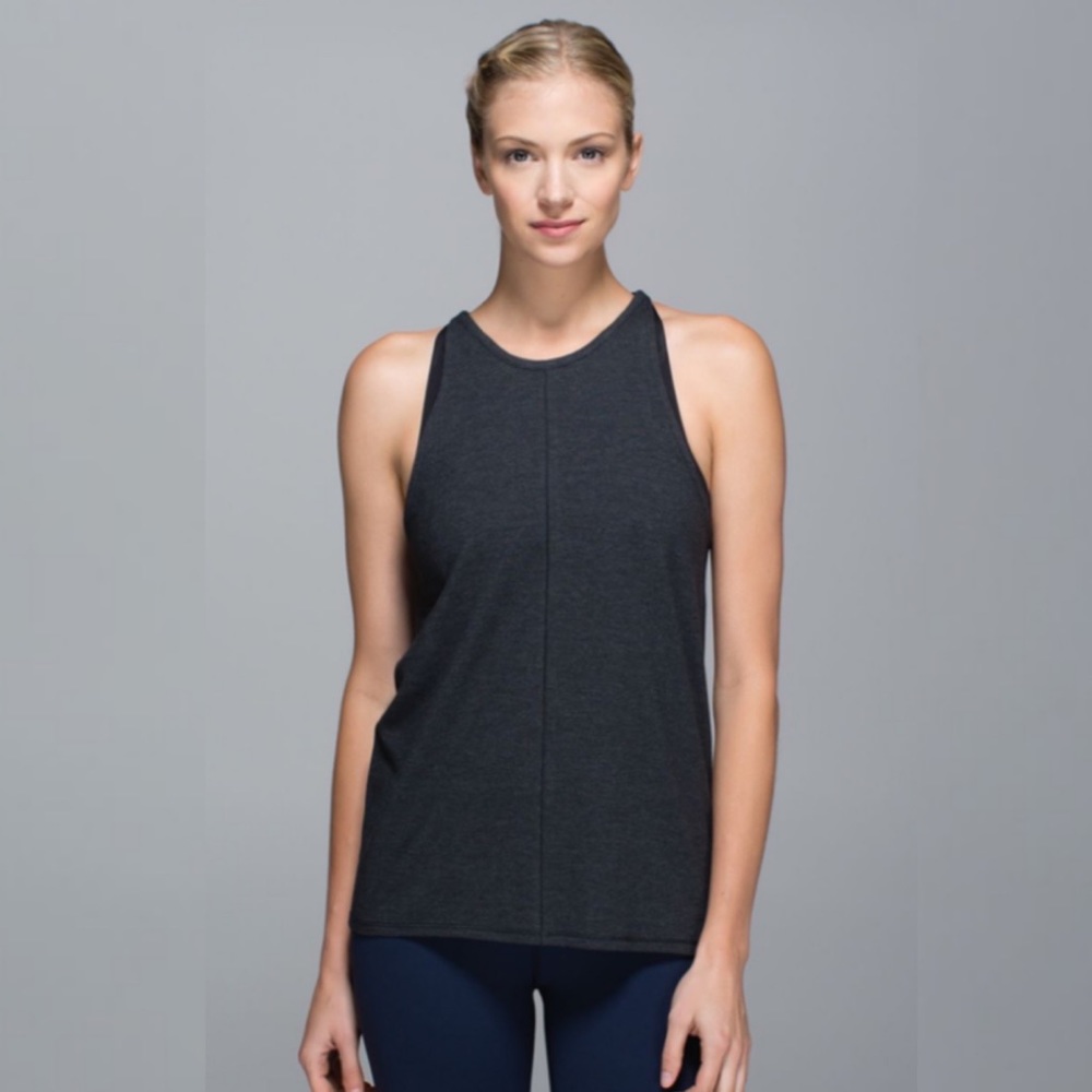Lululemon Find Your Zen Tank in Heathered Black